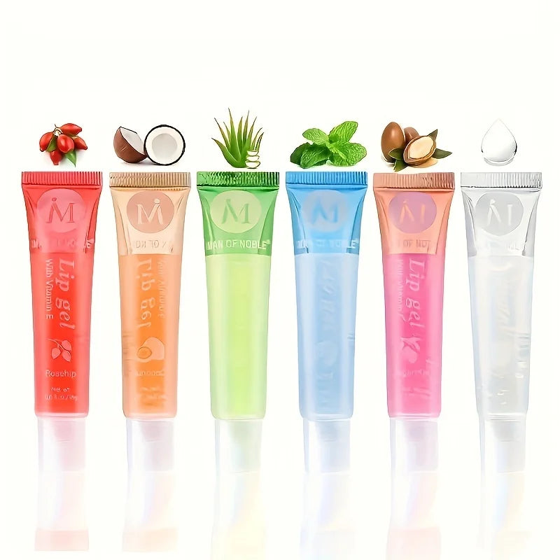 6Pcs/Set, Moisturizing Clear Lip Gloss Translucent Plumping