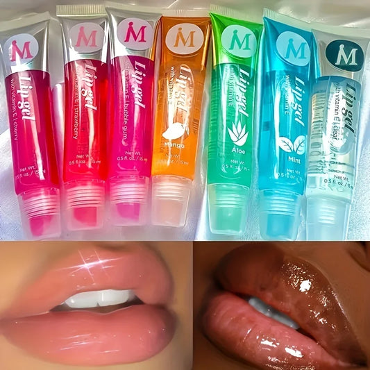 6Pcs/Set, Moisturizing Clear Lip Gloss Translucent Plumping