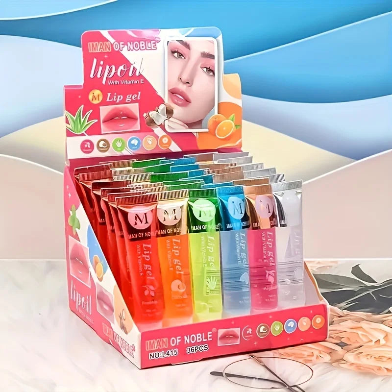 6Pcs/Set, Moisturizing Clear Lip Gloss Translucent Plumping