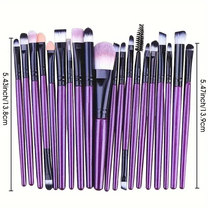 20Pcs Makeup Brush Set Eyeliner Brush Blending Brush