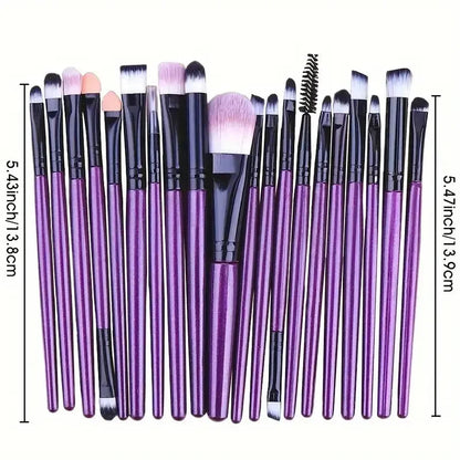 20Pcs Makeup Brush Set Eyeliner Brush Blending Brush