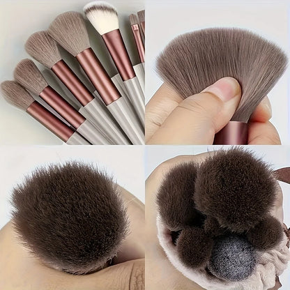 13pcs Makeup Brush Set with Cosmetic Makeup Sponge