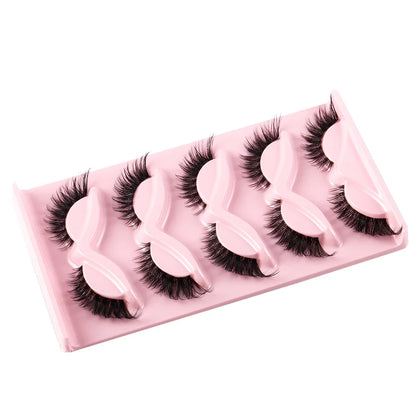 High Quality Cat Eye Lashes Faux Mink 5 Pairs