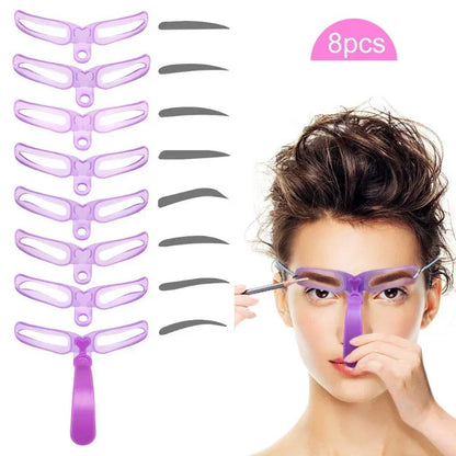 8 In 1 Reusable Eyebrow Stencil Tool