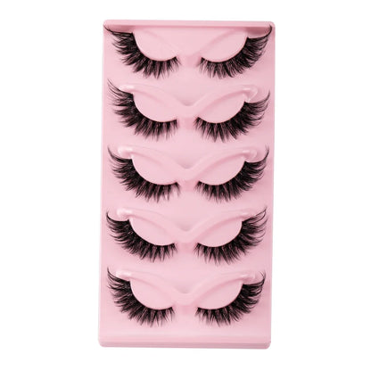 High Quality Cat Eye Lashes Faux Mink 5 Pairs