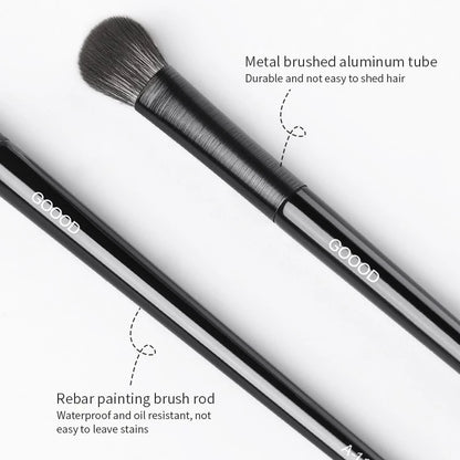 Natural Eye Makeup Brushes Set Eyeshadow Brush Eyebrow Contour Eyeliner Brush