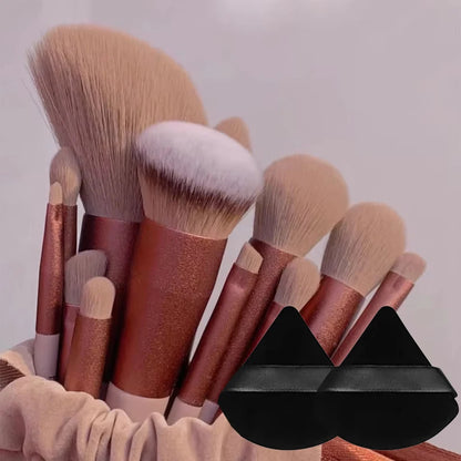 13pcs Makeup Brush Set with Cosmetic Makeup Sponge