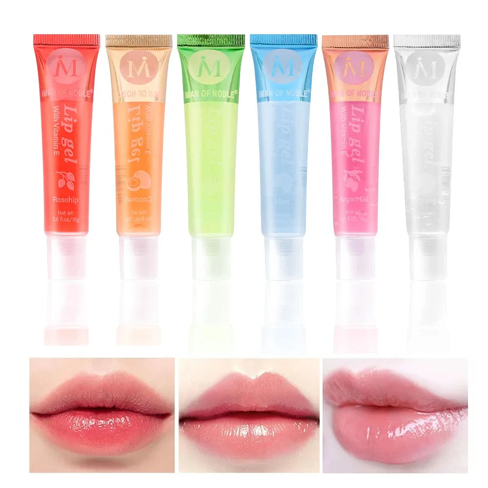 6Pcs/Set, Moisturizing Clear Lip Gloss Translucent Plumping