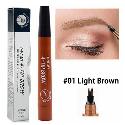 4 Splitted Head Eyebrow Pencil Long Last Smudge Proof