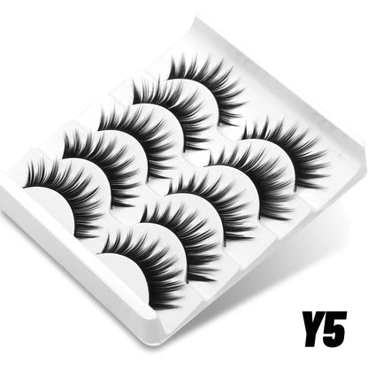 5/10 pairs 3D Mink Lashes Faux Mink Fluffy Soft Full Thick Eyelashs