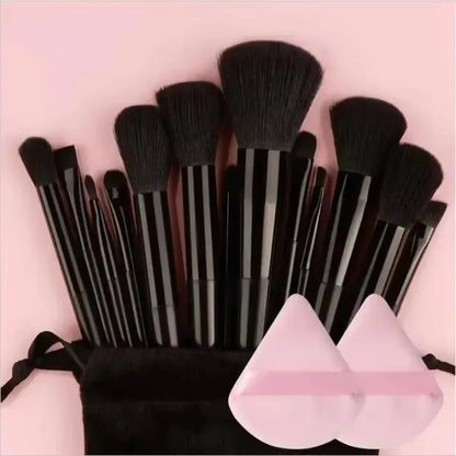 13pcs Makeup Brush Set with Cosmetic Makeup Sponge