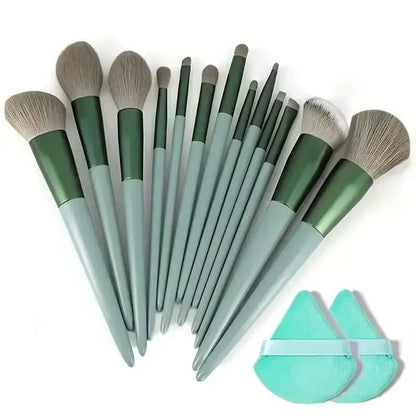 13pcs Makeup Brush Set with Cosmetic Makeup Sponge