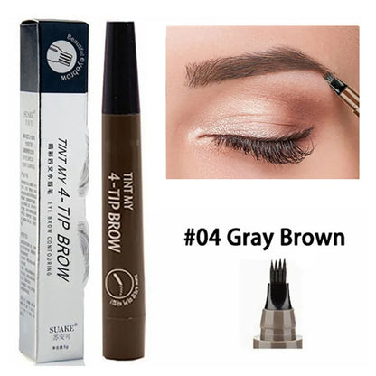 4 Splitted Head Eyebrow Pencil Long Last Smudge Proof