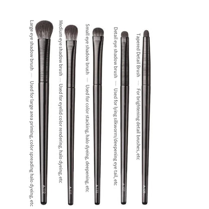 Natural Eye Makeup Brushes Set Eyeshadow Brush Eyebrow Contour Eyeliner Brush