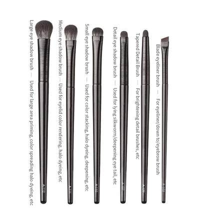 Natural Eye Makeup Brushes Set Eyeshadow Brush Eyebrow Contour Eyeliner Brush